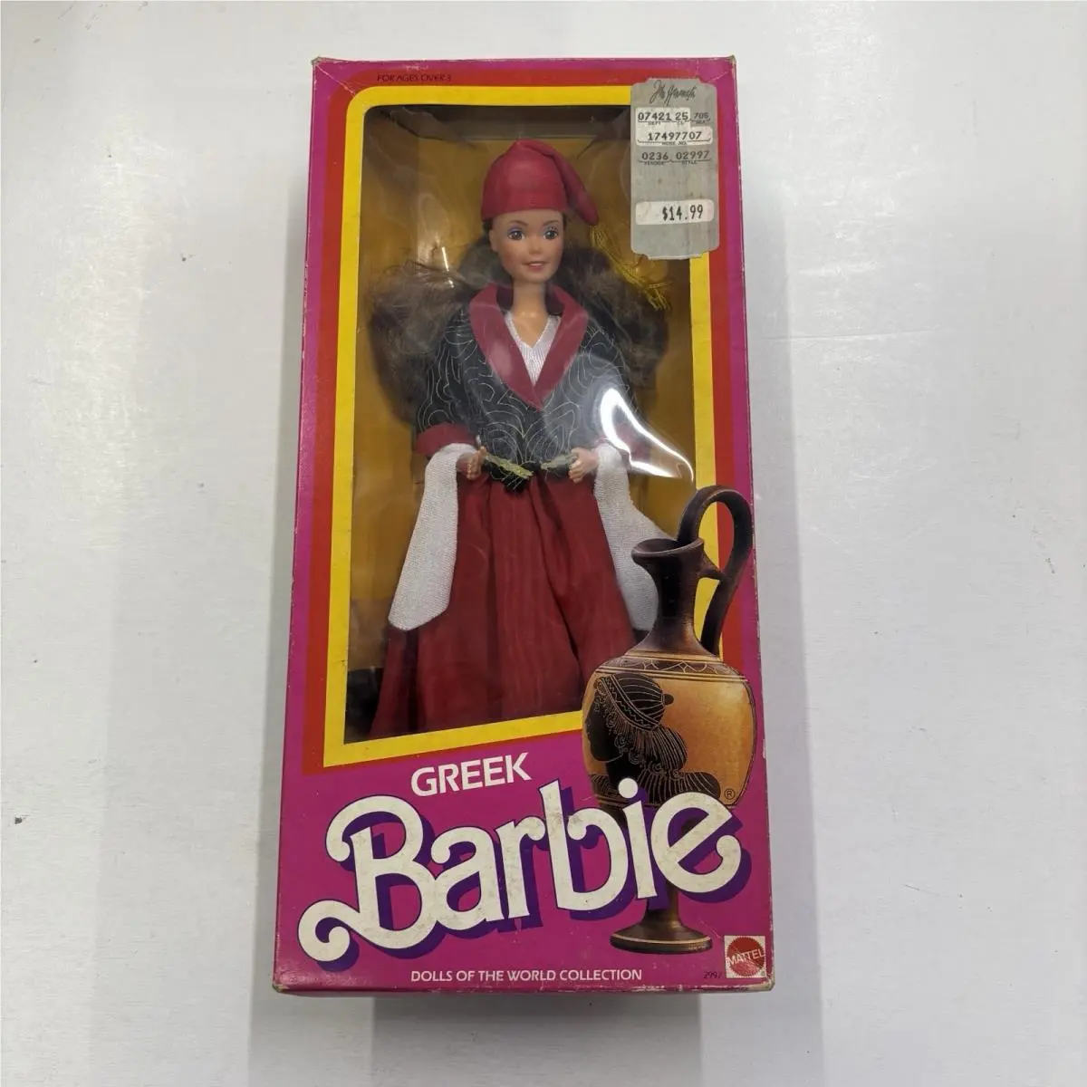Barbie 1985 Mattel Dolls Of The World Collection Greek Doll 2997