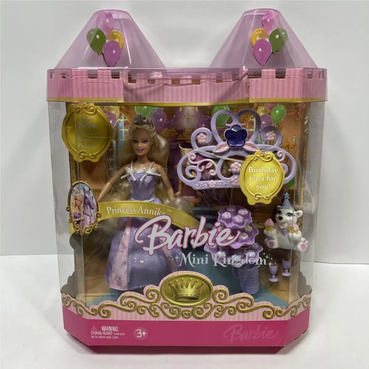 Barbie Mini Kingdom Prince The Pauper Princess Annika W/ Tiara Birthday Bear