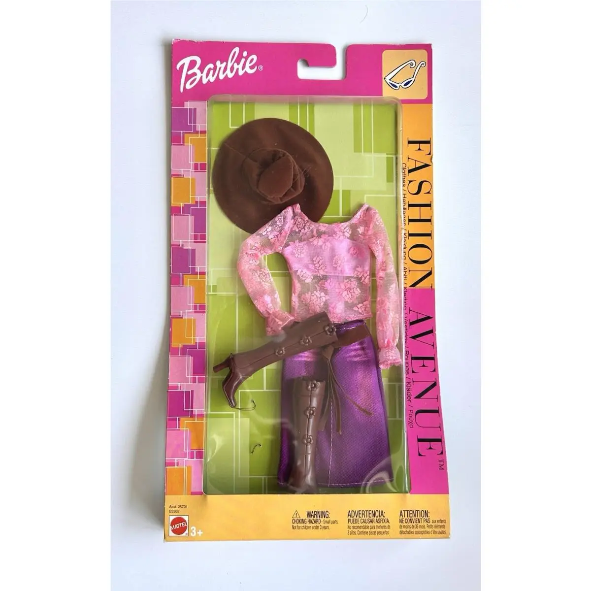 Barbie Fashion Avenue 2002 Denim Boots Hat Genz 25701 B3368 Rare