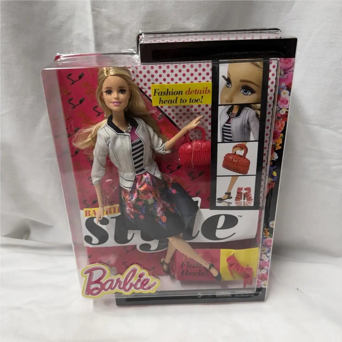 Barbie Style Flats To Heels Doll 2015 Rooted Eyelashes Articulated Blonde DHD85