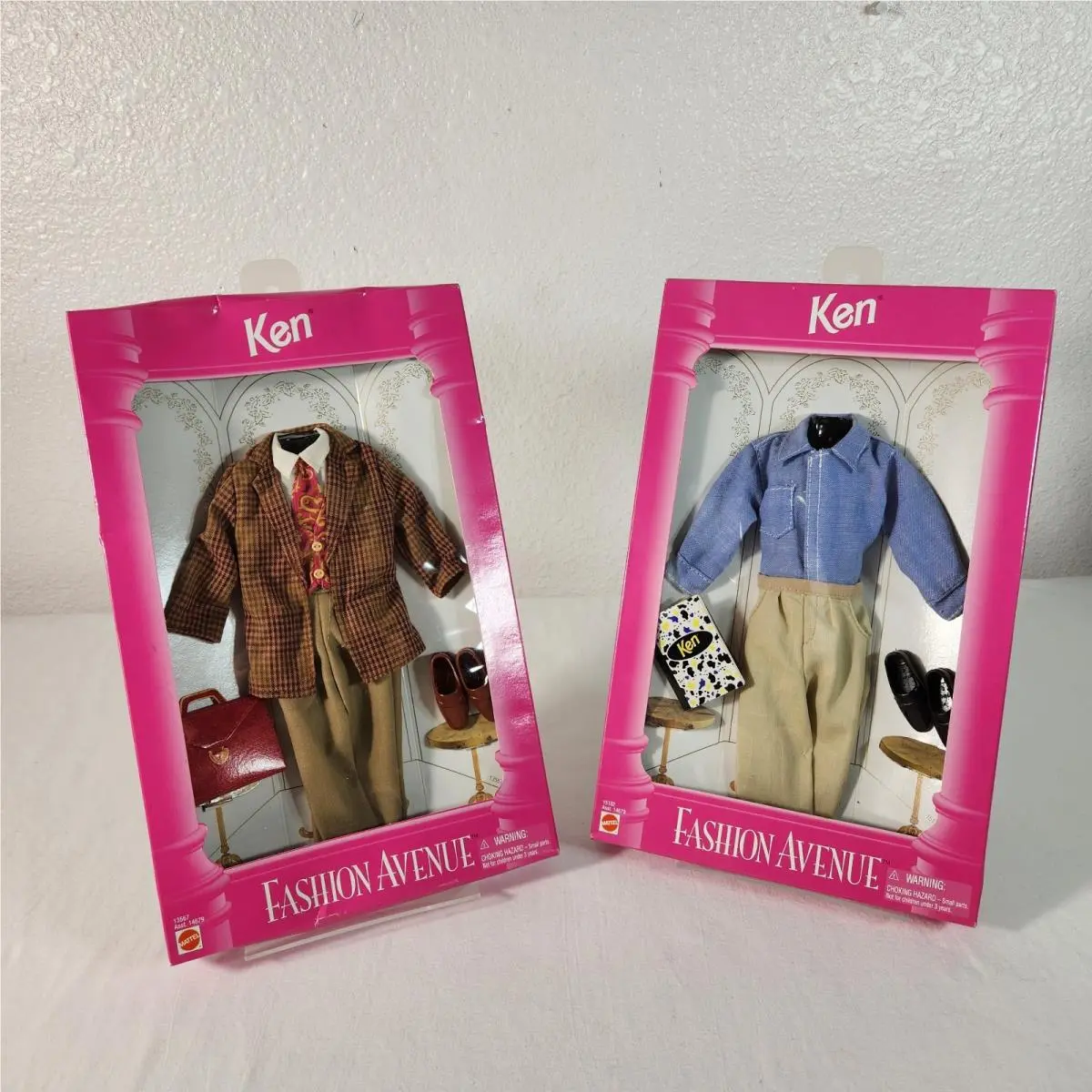 Vtg 1995 Ken Fashion Avenue 15182 Blue Oxford + 13567 Plaid Sports Coat