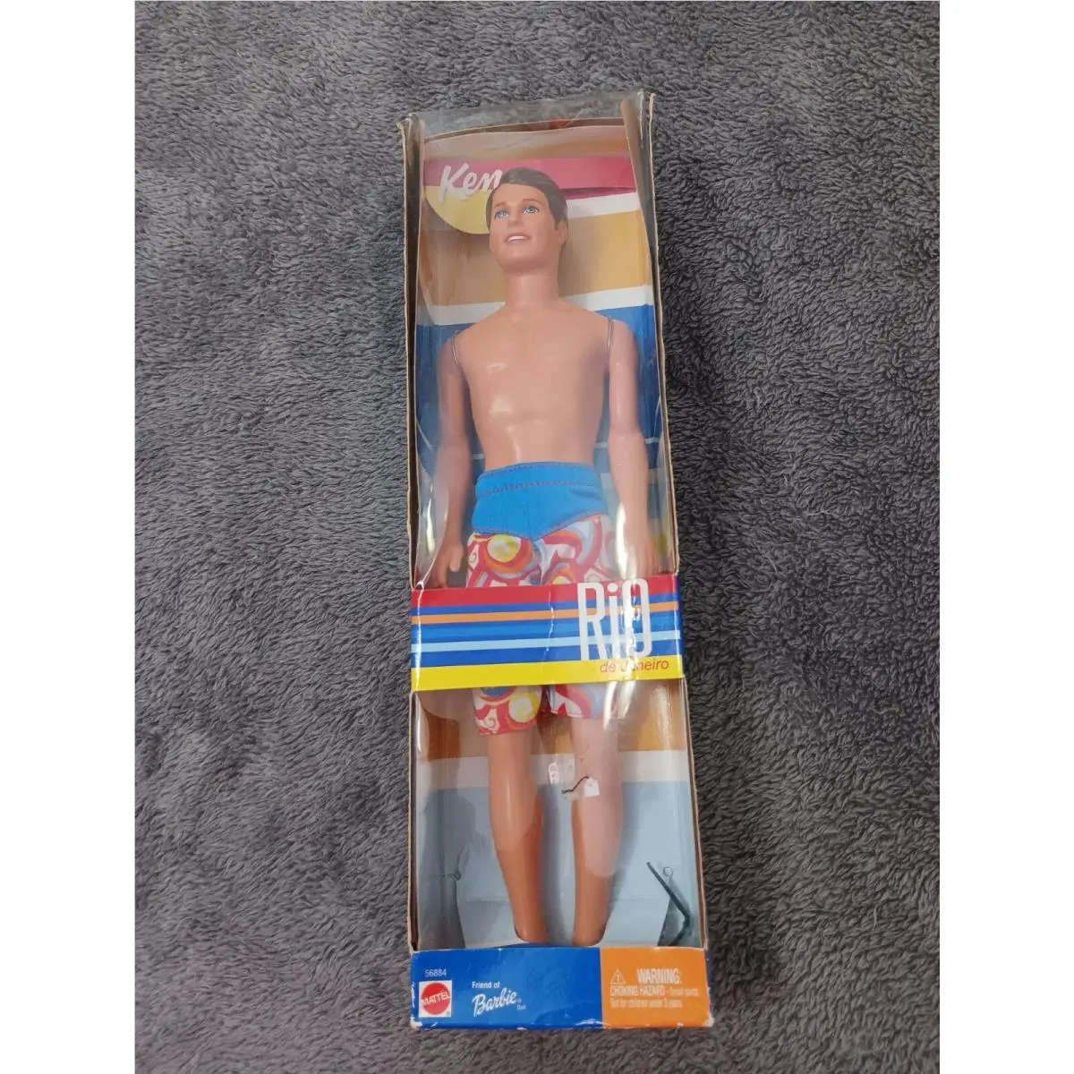 Mattel 2002 Rio DE Janeiro Barbie`s Bud Ken Doll W/ Bathing Suit Sunglasses