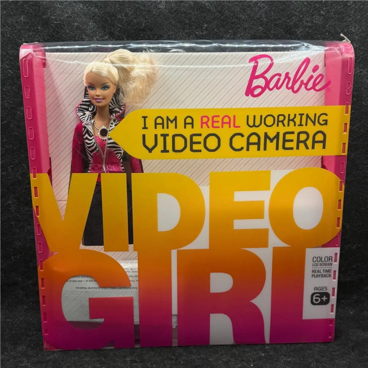 Barbie Video Girl Doll w/ Video Camera Lcd Screen Nib. Fbi Warning Included