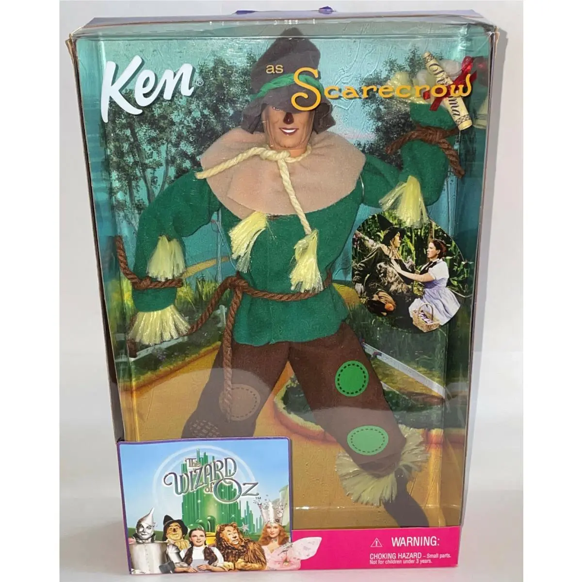 1999 The Wizard of OZ Ken as Scarecrow with Diploma Barbie Doll