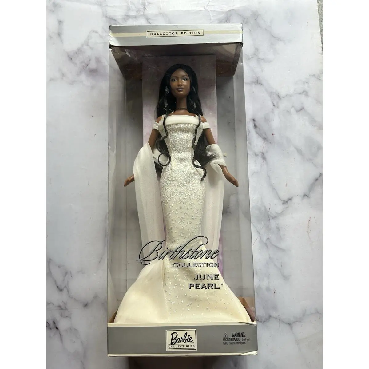 Vintage Mattel 2002 Birthstone Collection June Pearl Barbie Doll