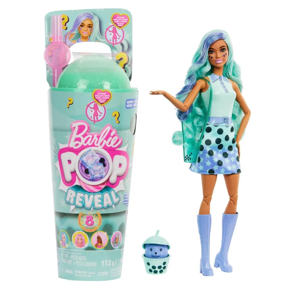 Barbie Pop Reveal Bubble Tea Series 8 Surprises Doll and Accessories Set