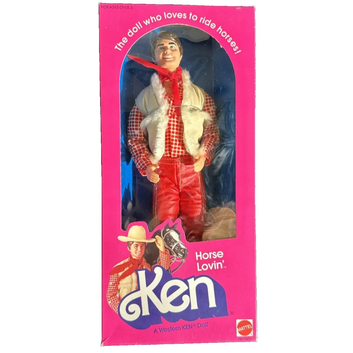 Horse Lovin` Ken Doll Classic Western Barbie 1982 Vintage