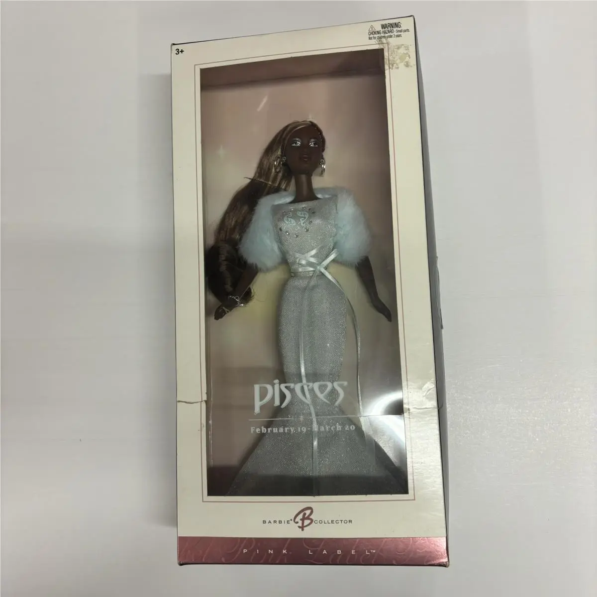 African American Pink Label Zodiac Sign Pisces Barbie Doll Long Highlighted Hair