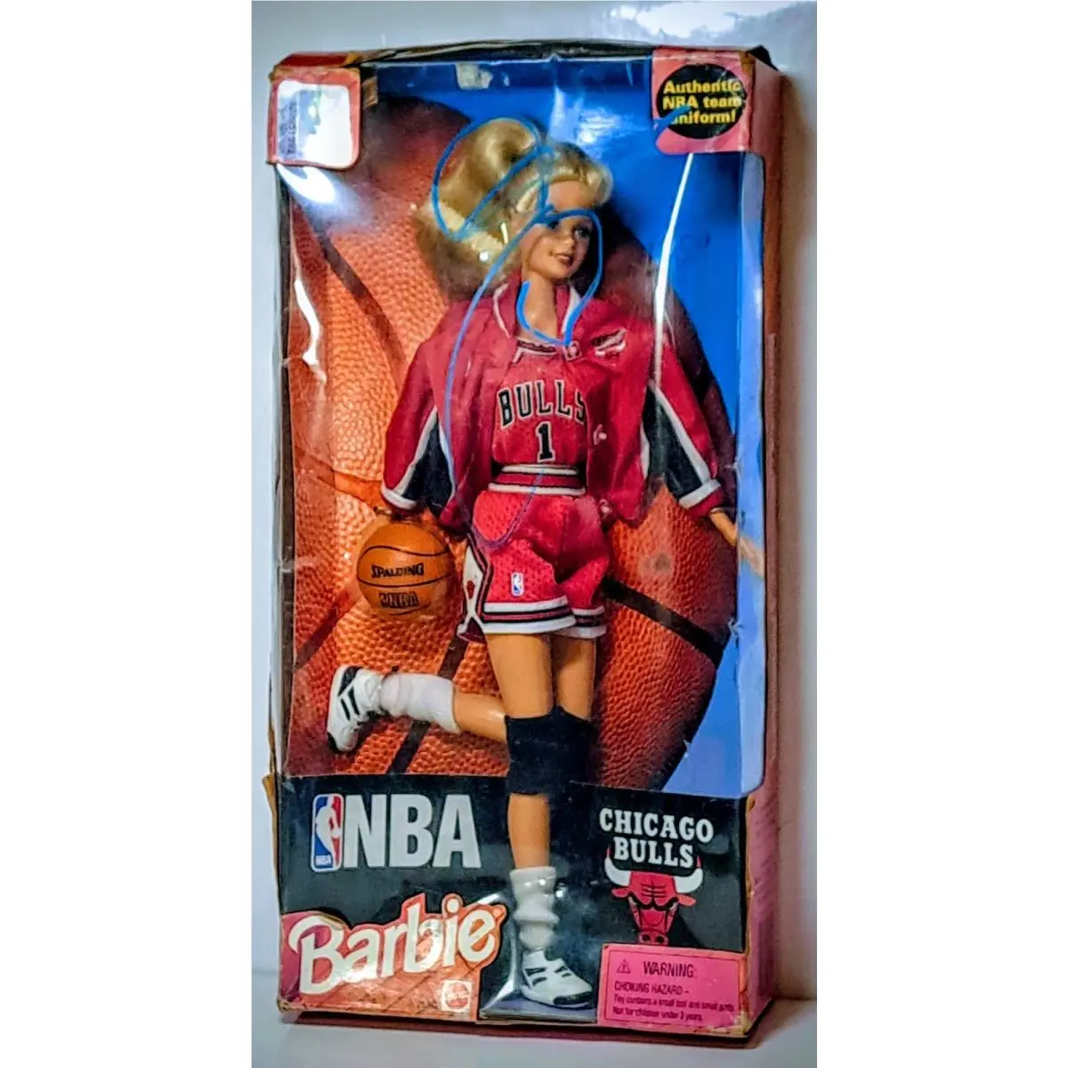 Nba Chicago Bulls 1998 Autographed Barbie Doll Mattel Collect Edition