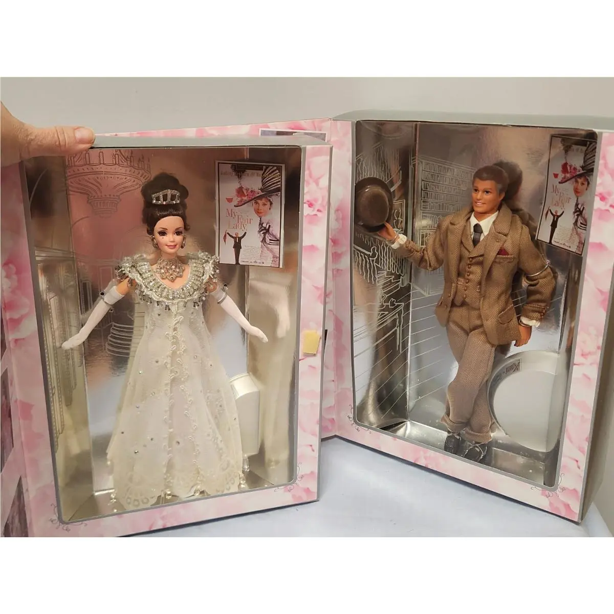 1995 Ken as Henry Higgins Barbie as Eliza Dolittle in My Fair Lady - Set
