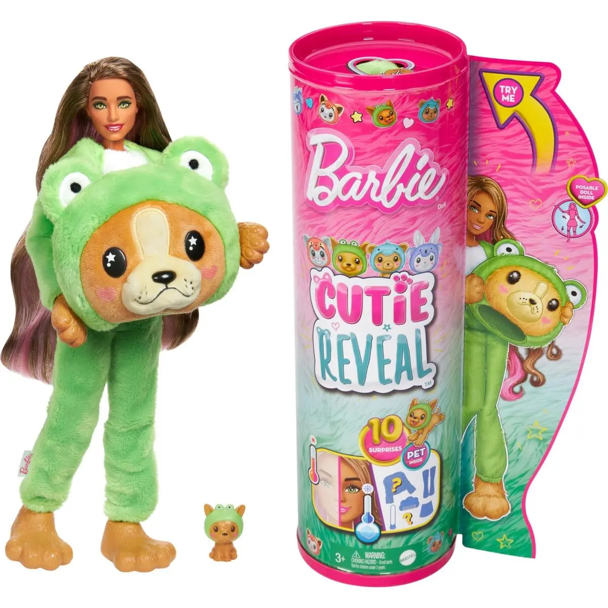 Barbie Cutie Reveal Doll Accessories with Animal Plush Costume 10 Surprises