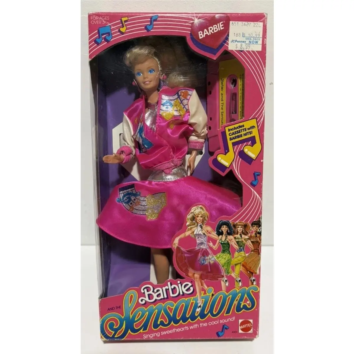 Vintage Mattel Barbie The Sensations Doll w/ Cassette Tape 4931 1987