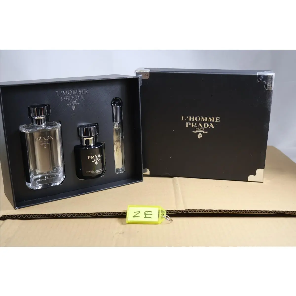 L`homme  3 Piece Gift Set with 3.4 Oz  For Men by Prada