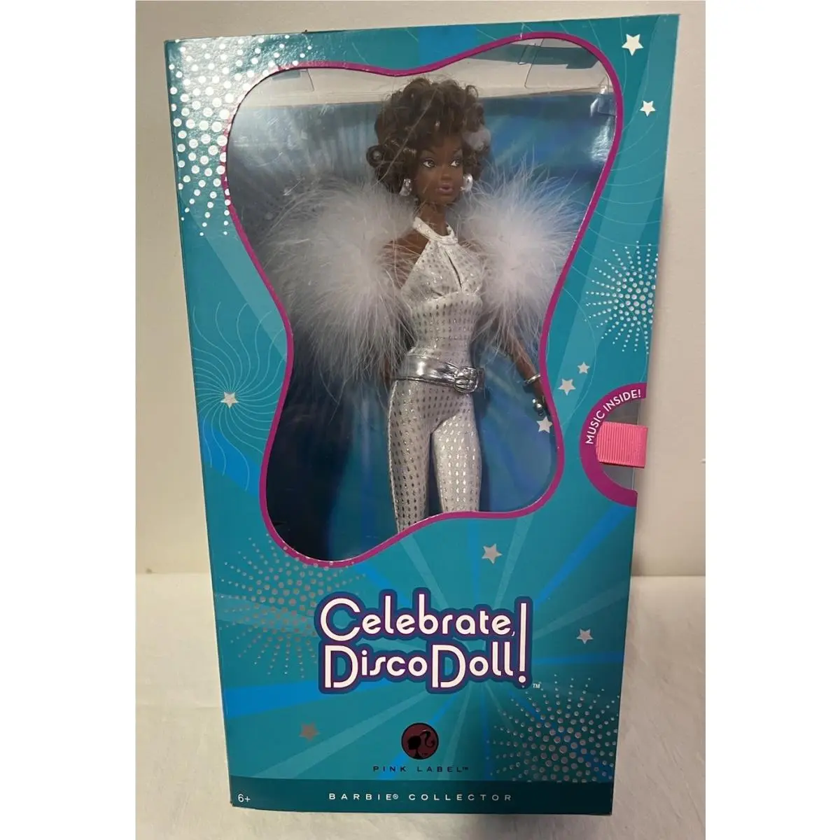 Mattel 2008 Barbie Collector Pink Label Celebrate Disco African-american Steffi
