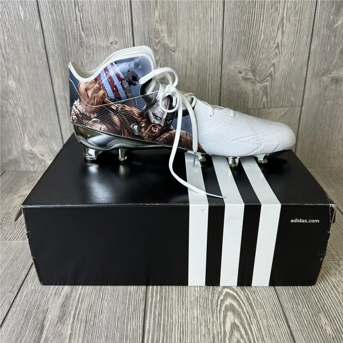 Adidas shoes - Adidas Adizero 5-Star 5.0 Mid Uncaged - AQ7818 - White (UPC: 0889138478871) 3