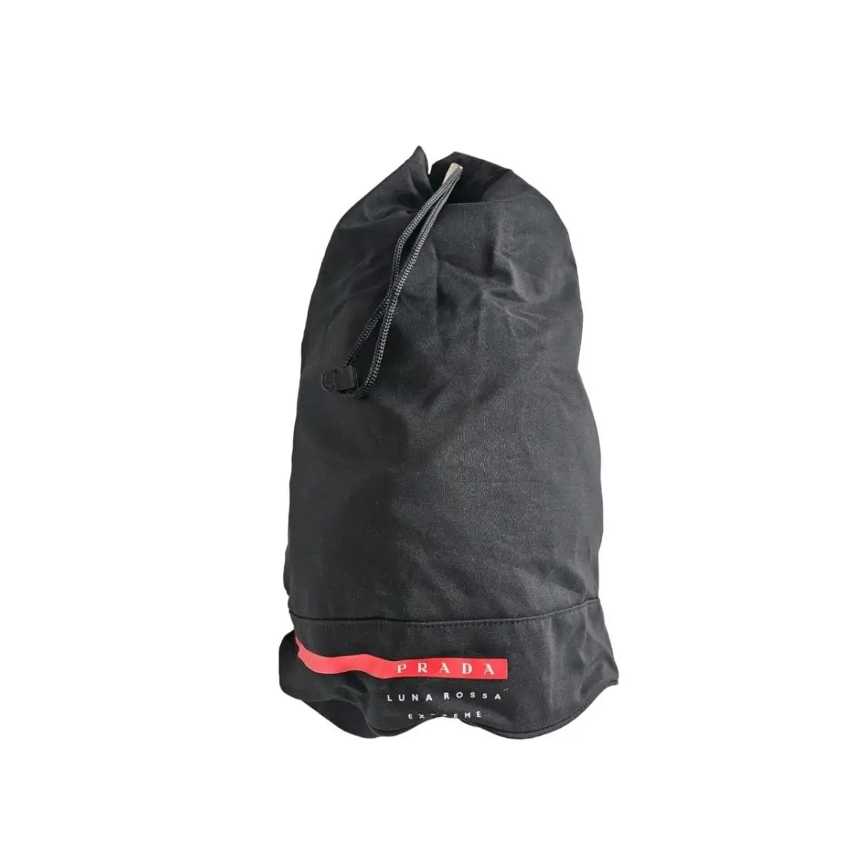 Prada Luna Rossa Extreme Black Shoulder Bag Duffle Gym Bag Drawstring