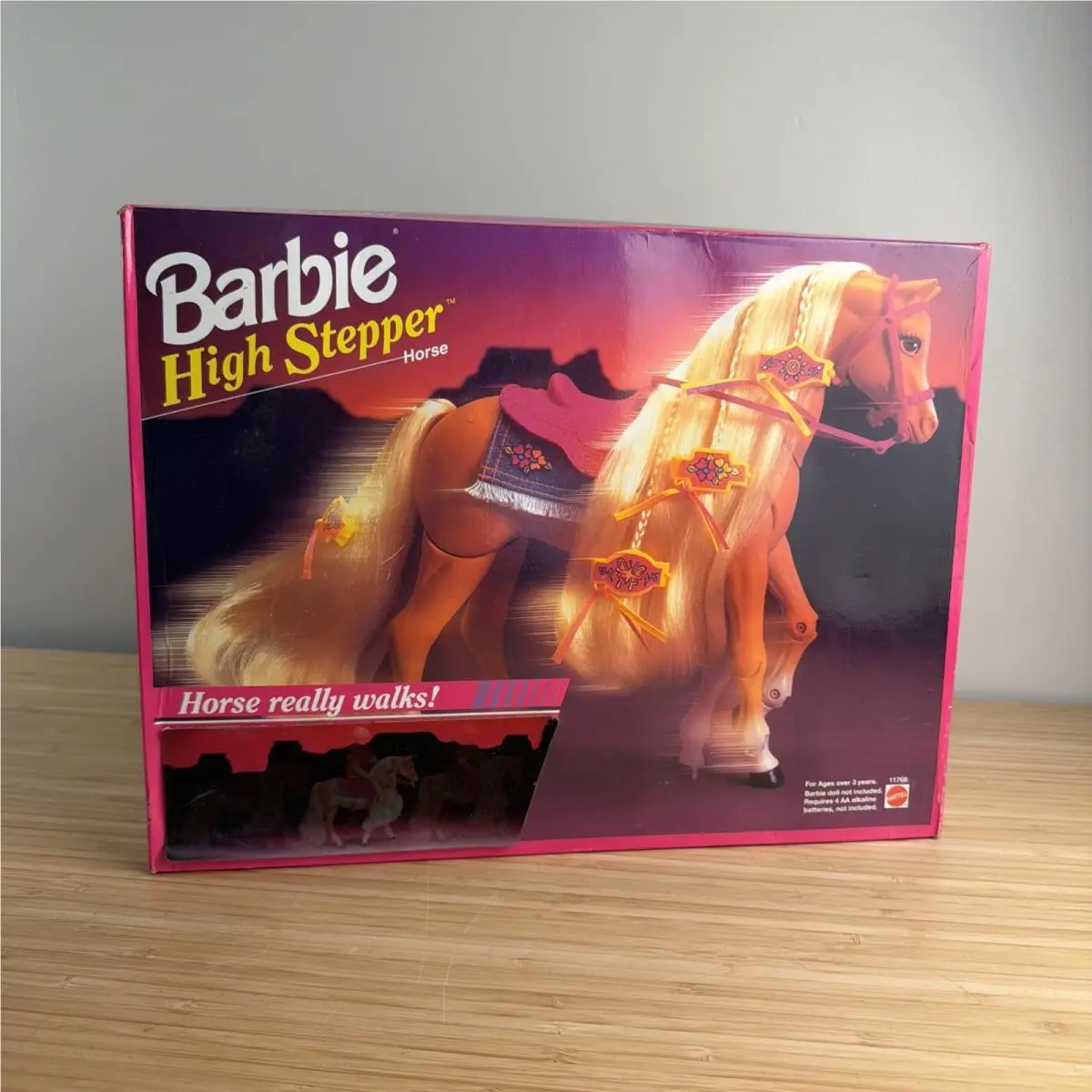 1994 Barbie High Stepper Horse Mattel 11766 Really Walks Nrfb