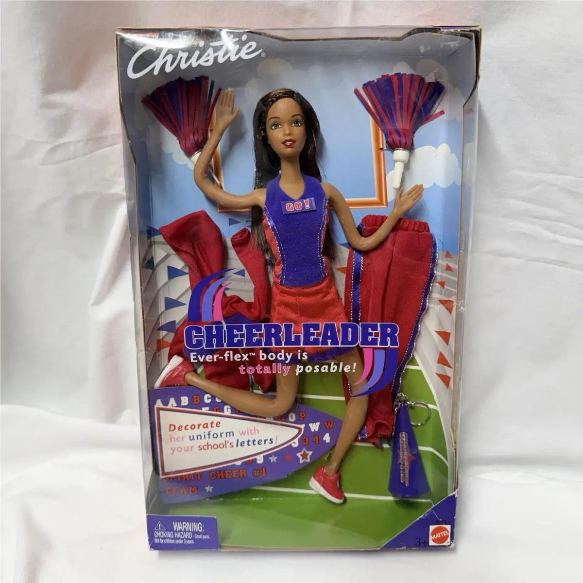 Mattel Barbie Christie Vintage Cheerleader Ever-flex Posable Doll B7462 Nrfb