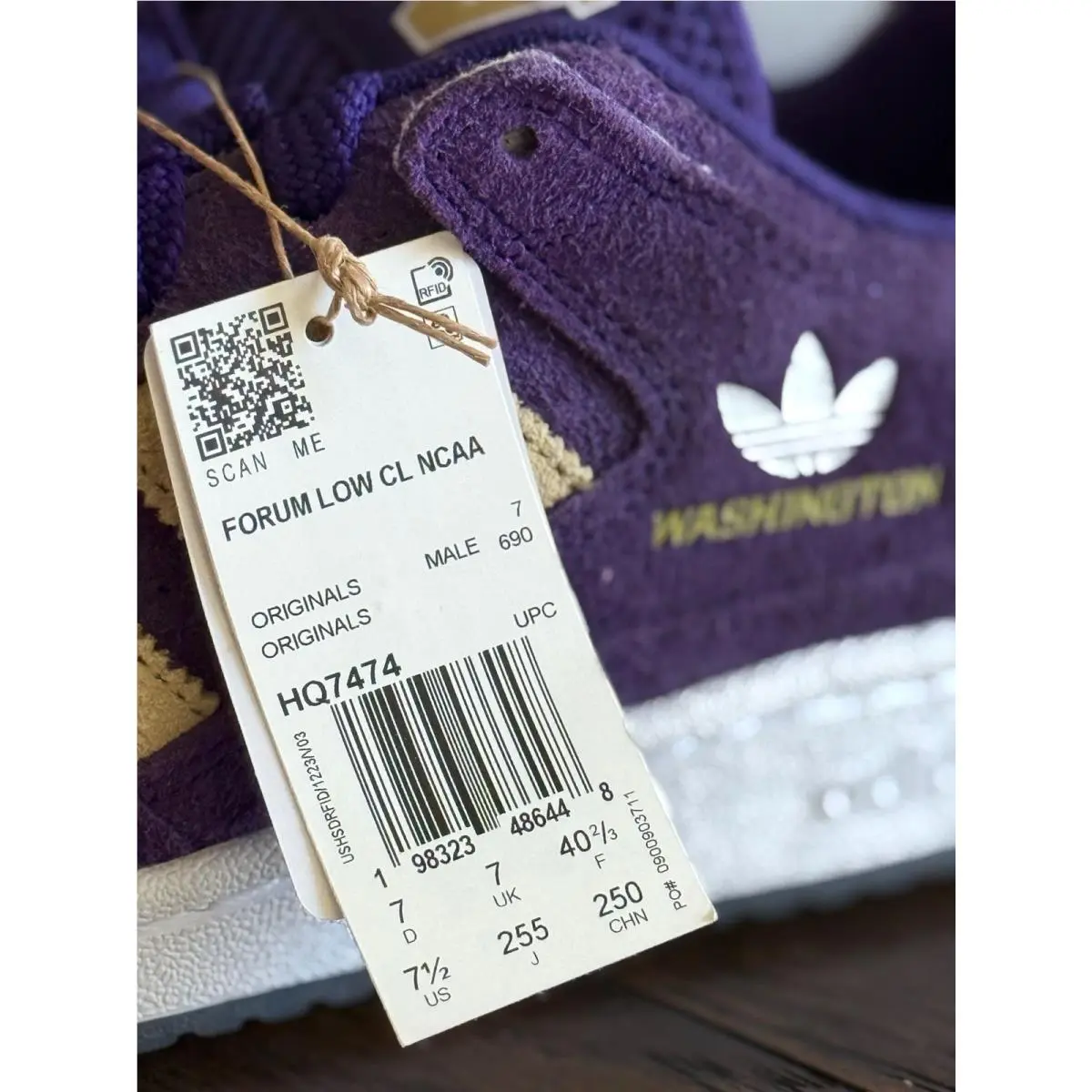 Adidas shoes - Forum Low CL NCAA - Forum Low NCAA - HQ7474 - Purple 0