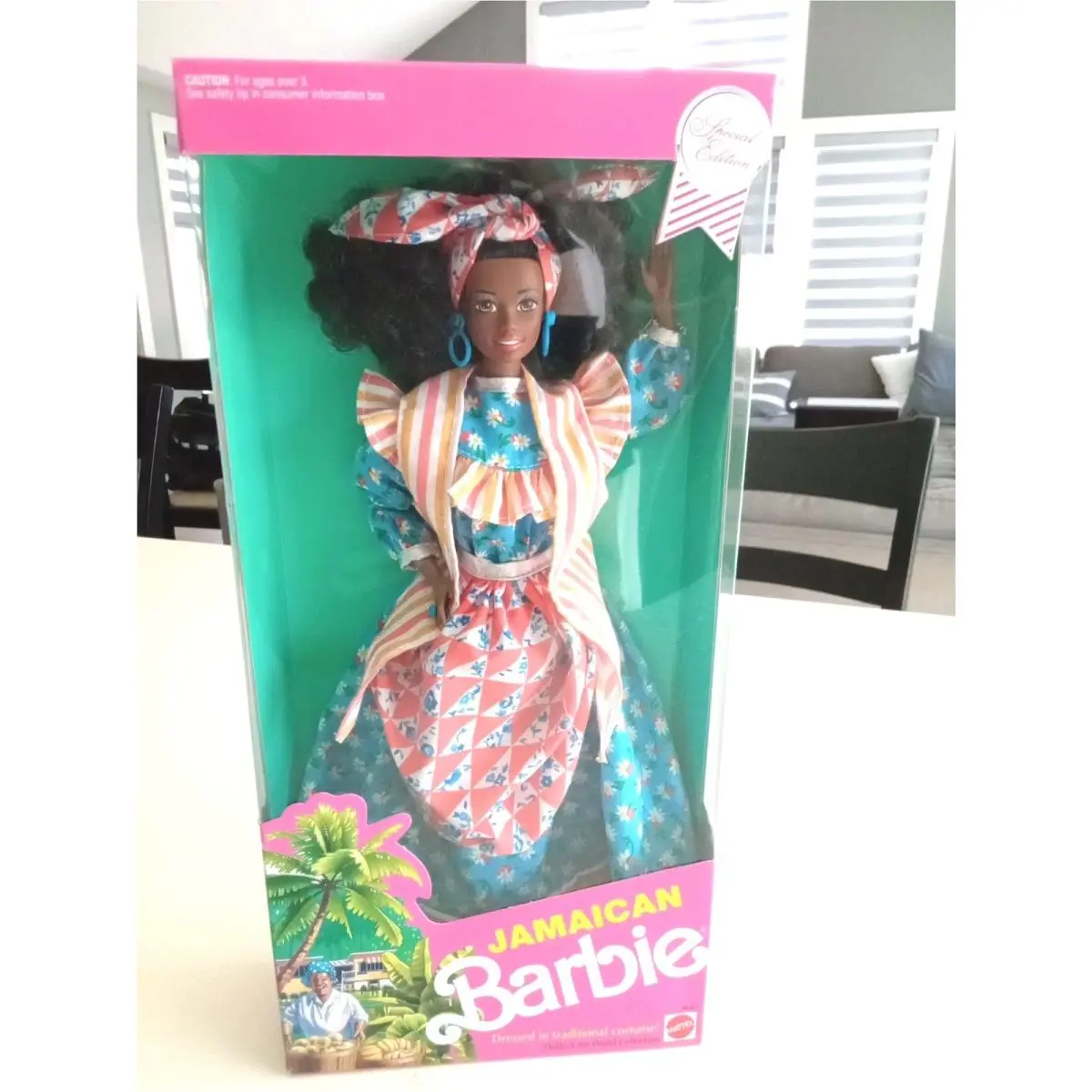 Barbie Dolls Jamaican African Traditional Costume 1991 Niob Special Edition