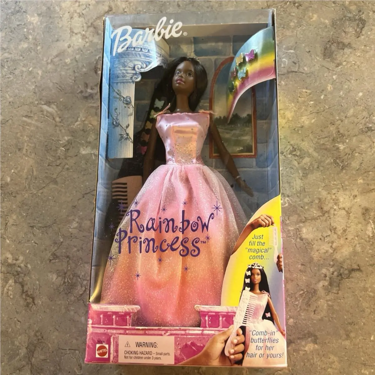Vintage 1999 Rainbow Princess Barbie African American Doll