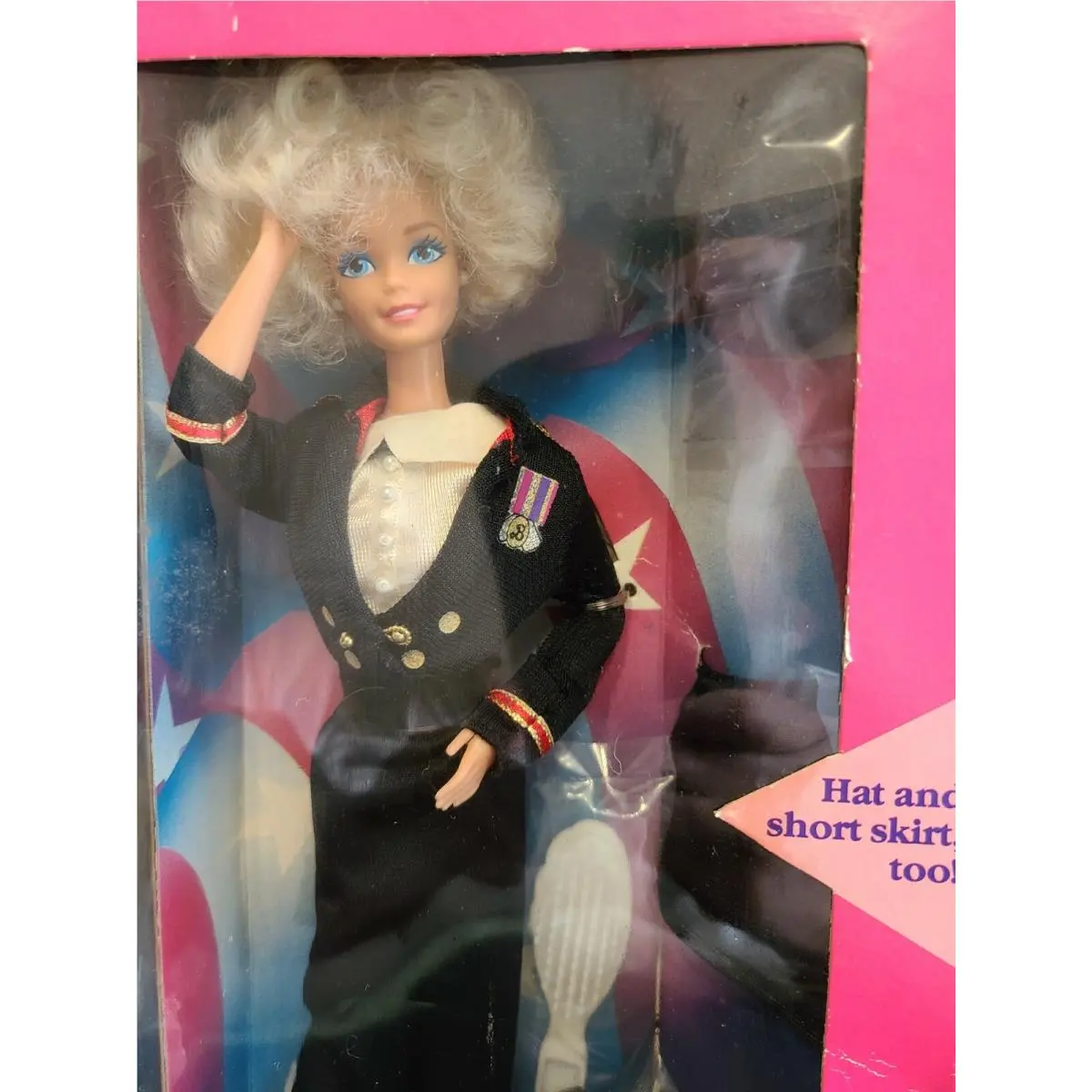 Barbie Mattel 1989 Military Doll Army Hat Short Skirt Vintage