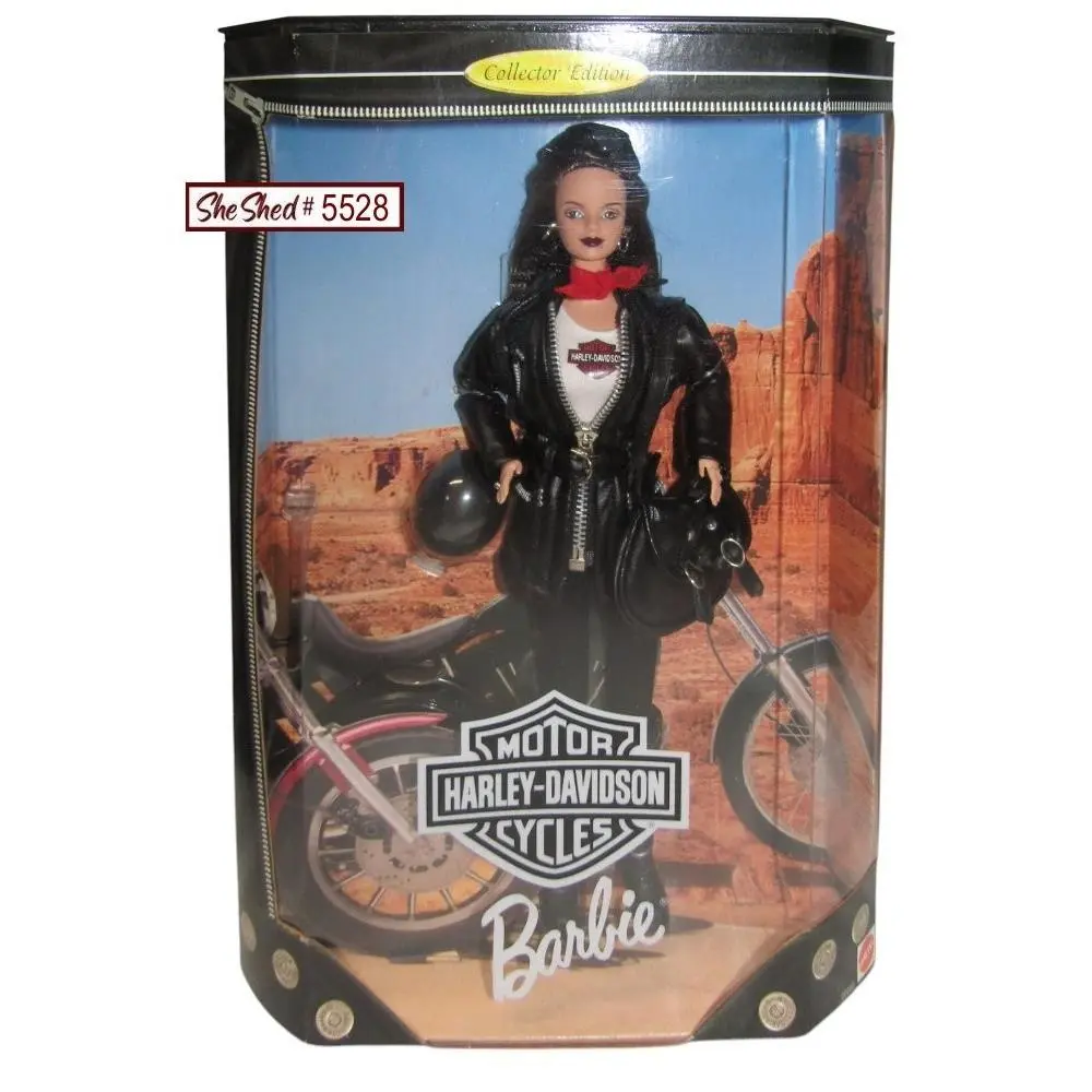 1998 Harley Davidson Barbie Doll 22256 Mattel Collector Edition Brunette - Doll Hair: Brunette