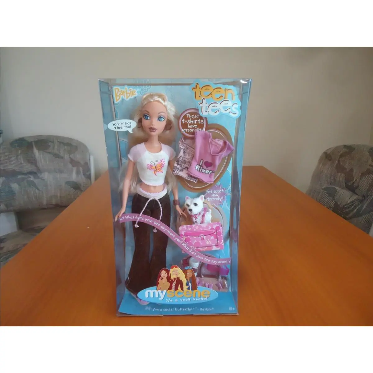 2004 Mattel Barbie My Scene Teen Tees 12 Doll W/dog Accessories