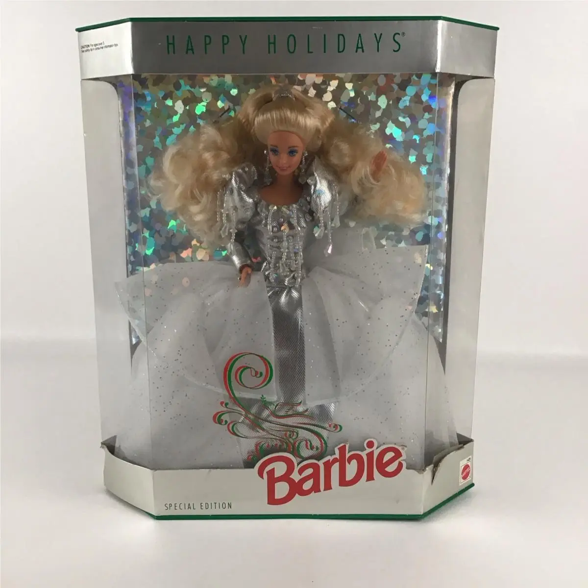 Barbie Happy Holidays Doll Special Edition Silver Vintage 1992 Toy Mattel 1429