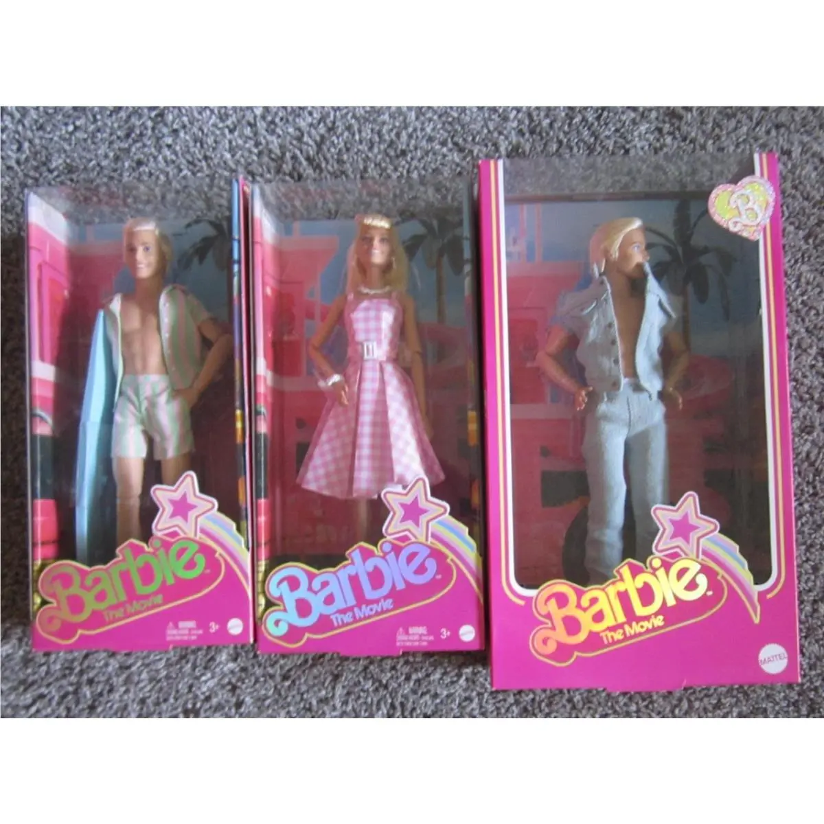 Barbie The Movie Collectible Dolls 2 Ken and 1 Barbie Mattel