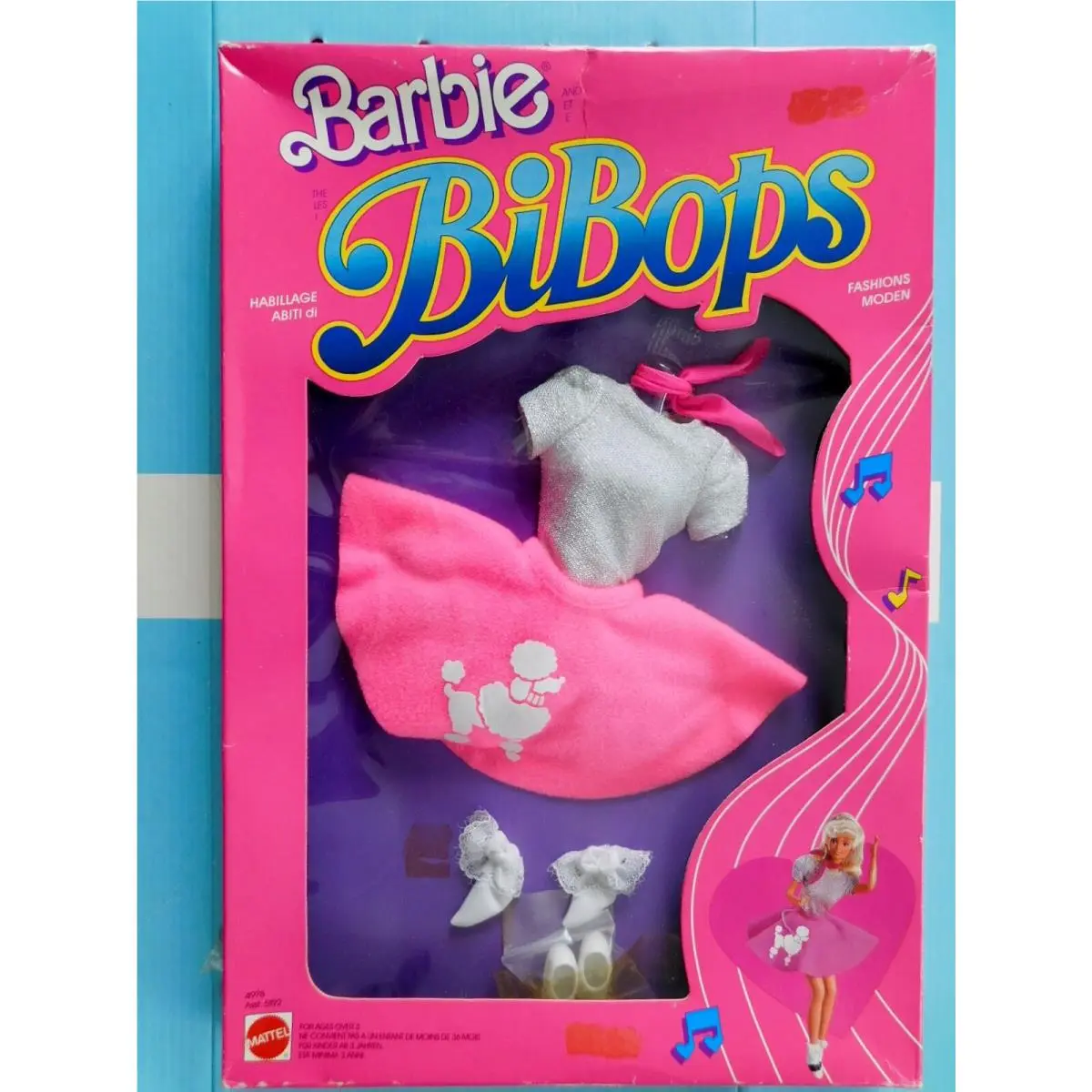 Bibop Europe’s Version of 1987 Barbie Sensations Poodle Skirt 11 1/2 Nrfb