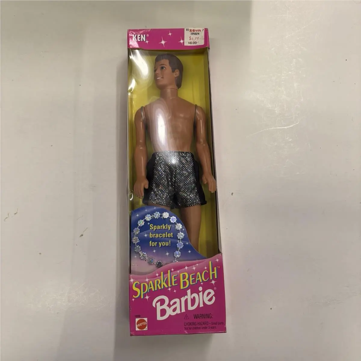 Sparkle Beach Ken Doll 14350 W/ Bracelet 1995