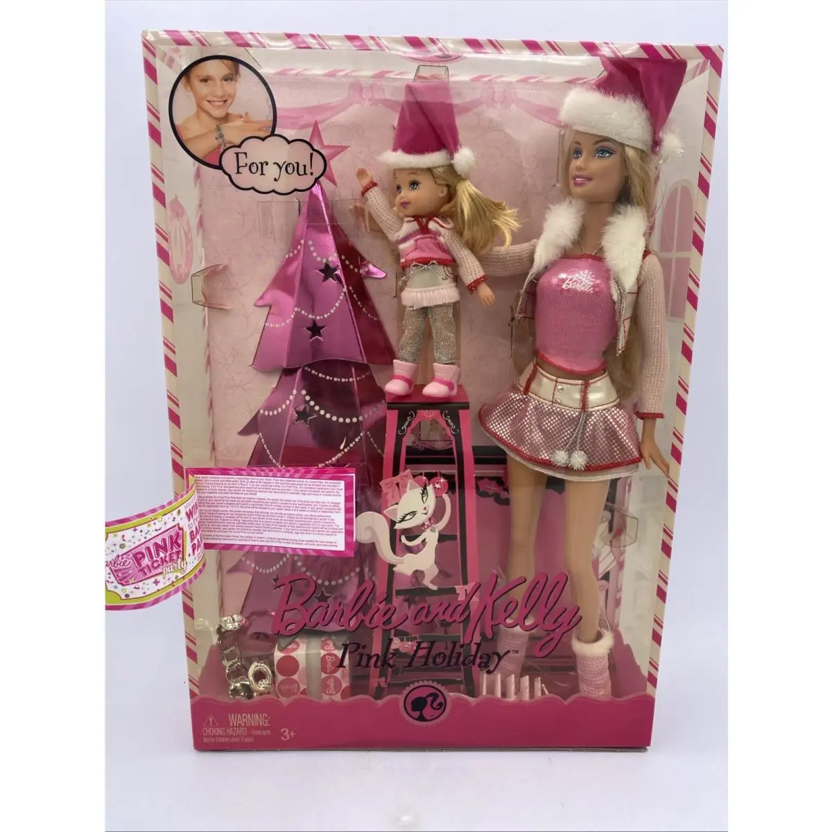 Barbie Fashion Fever Pink Holiday and Kelly Doll Gift Set Mattel P9341