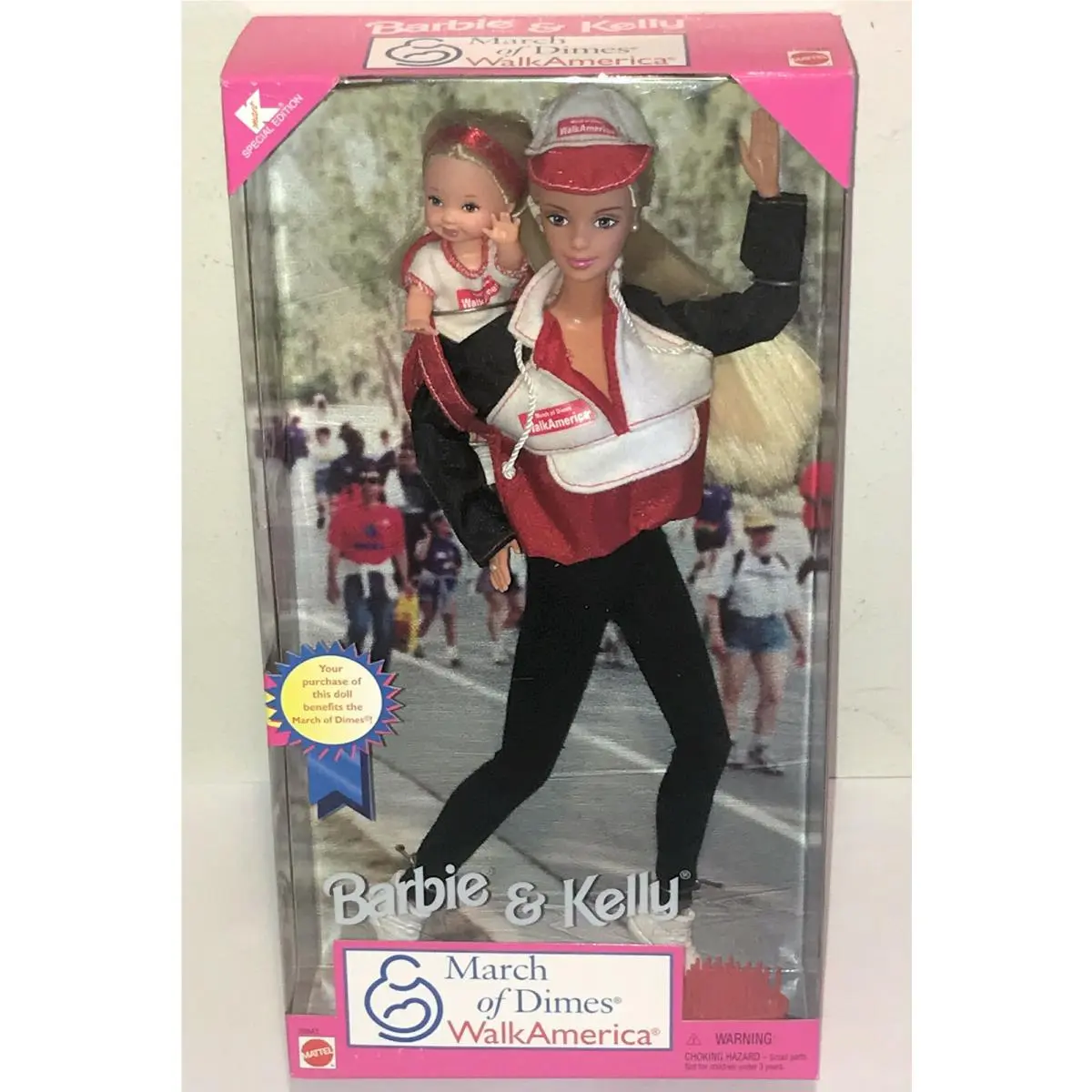 1998 Barbie Kelly Doll Set March of Dimes Walk America Special Edition 20843