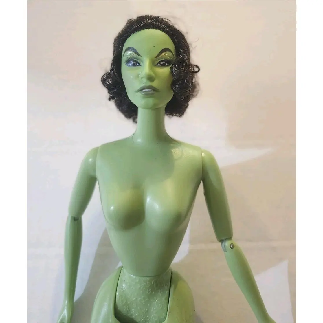 Mattel Nude Nfb Green Witch Articulated Jointed Barbie Mattel Doll For Ooak Bend Leg