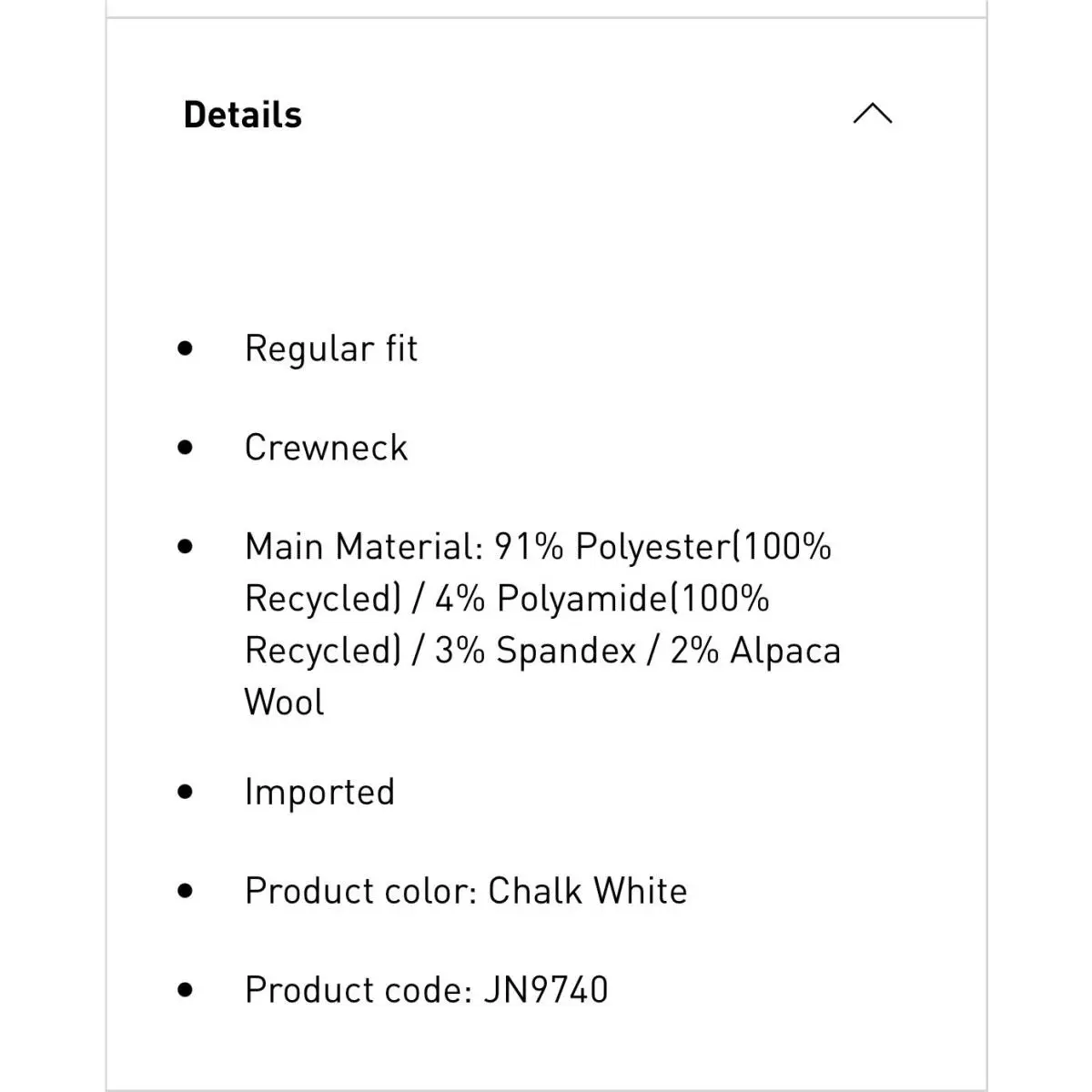 Adidas clothing - JN9740 - JN9740 - Chalk White (UPC: 0197625854610) 3