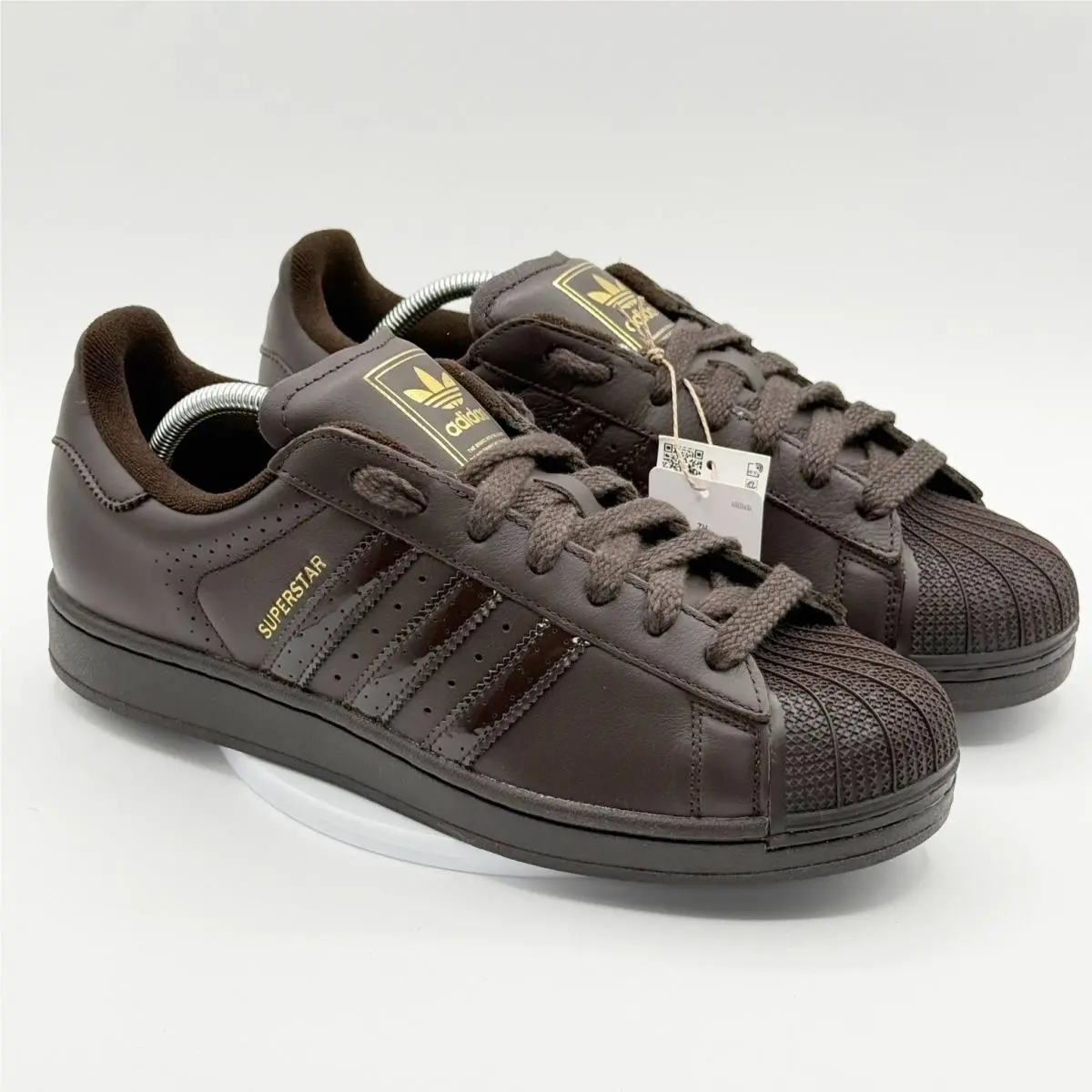 Adidas Superstar II Mens Size 9 Brown Gold Leather Sneakers KH9180