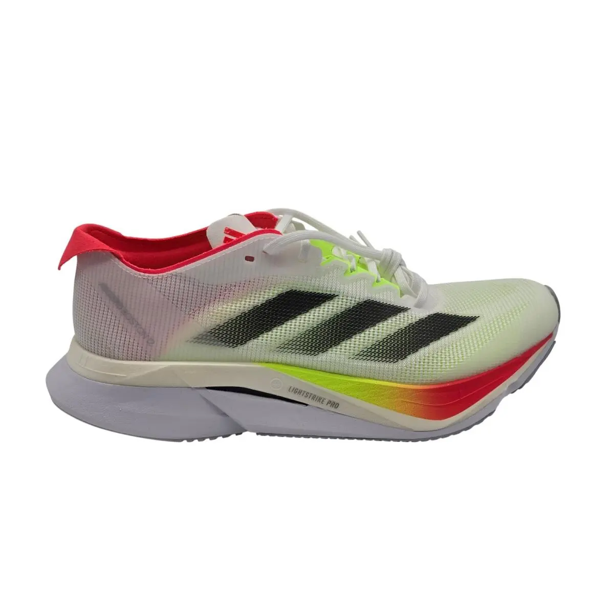 Adizero Boston 12 Womens 7 Cloud White Core Black Lucid Red JQ2554 by Adidas