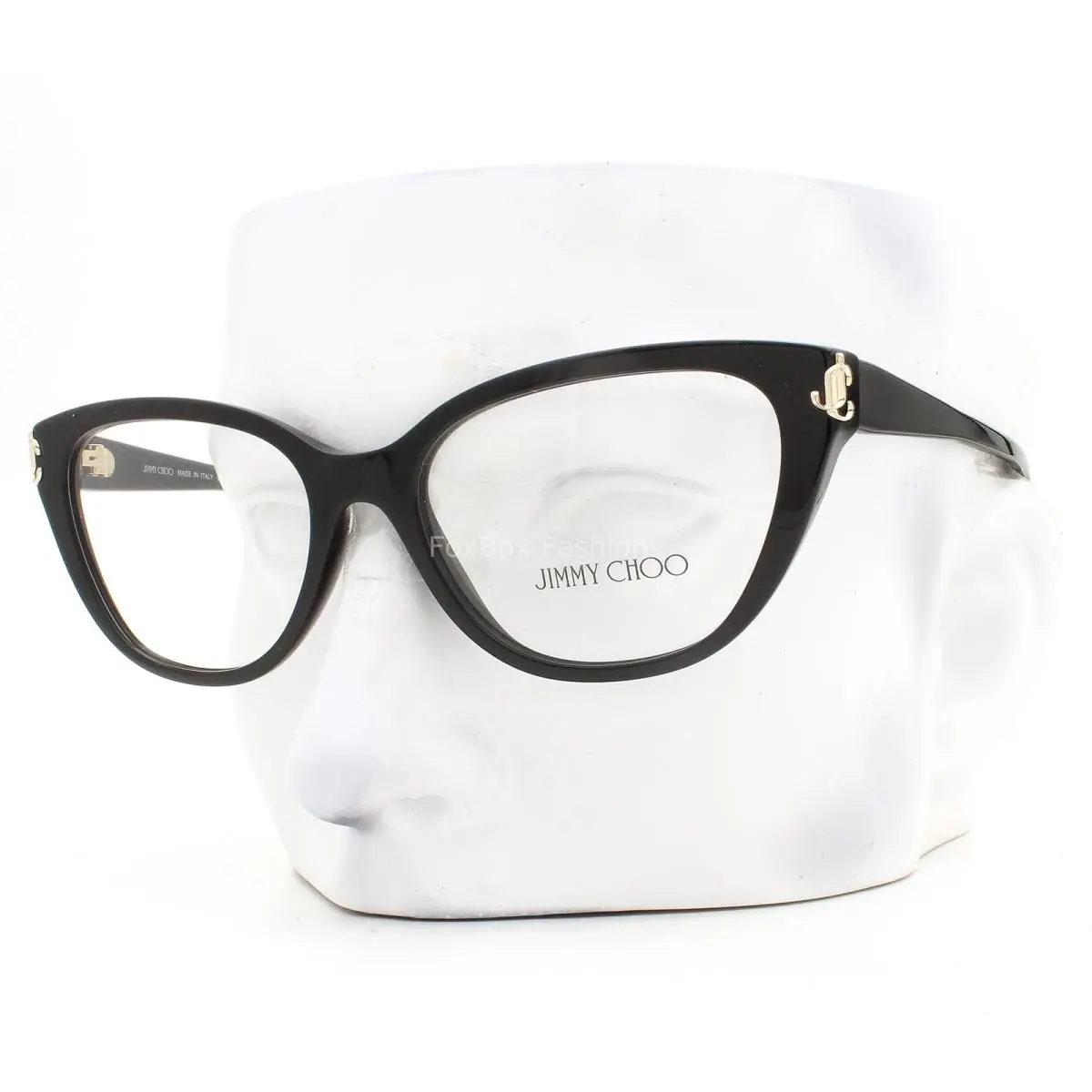 Eyeglasses JC 3011 5000 Glasses Polished Black Gold 54mm with Case by Jimmy Choo