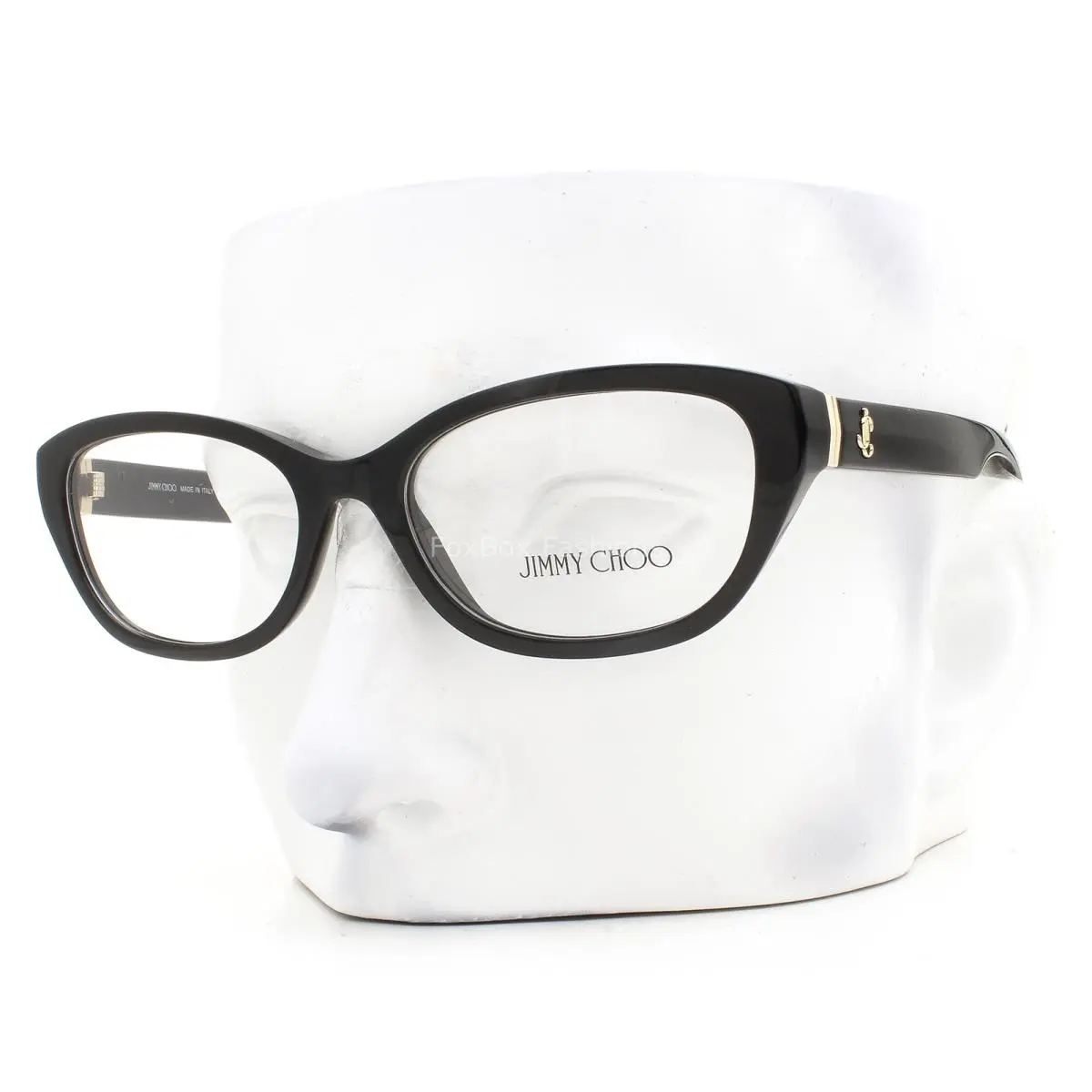 Eyeglasses JC 3015 5000 Glasses Polished Black Gold 53mm with Case by Jimmy Choo