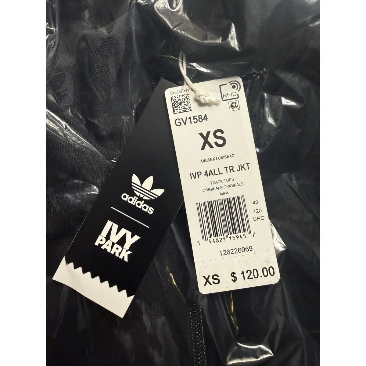 Adidas clothing - Ivy Park 4-All Track Jacket - GV1584 - Black (UPC: 194821159457) 0