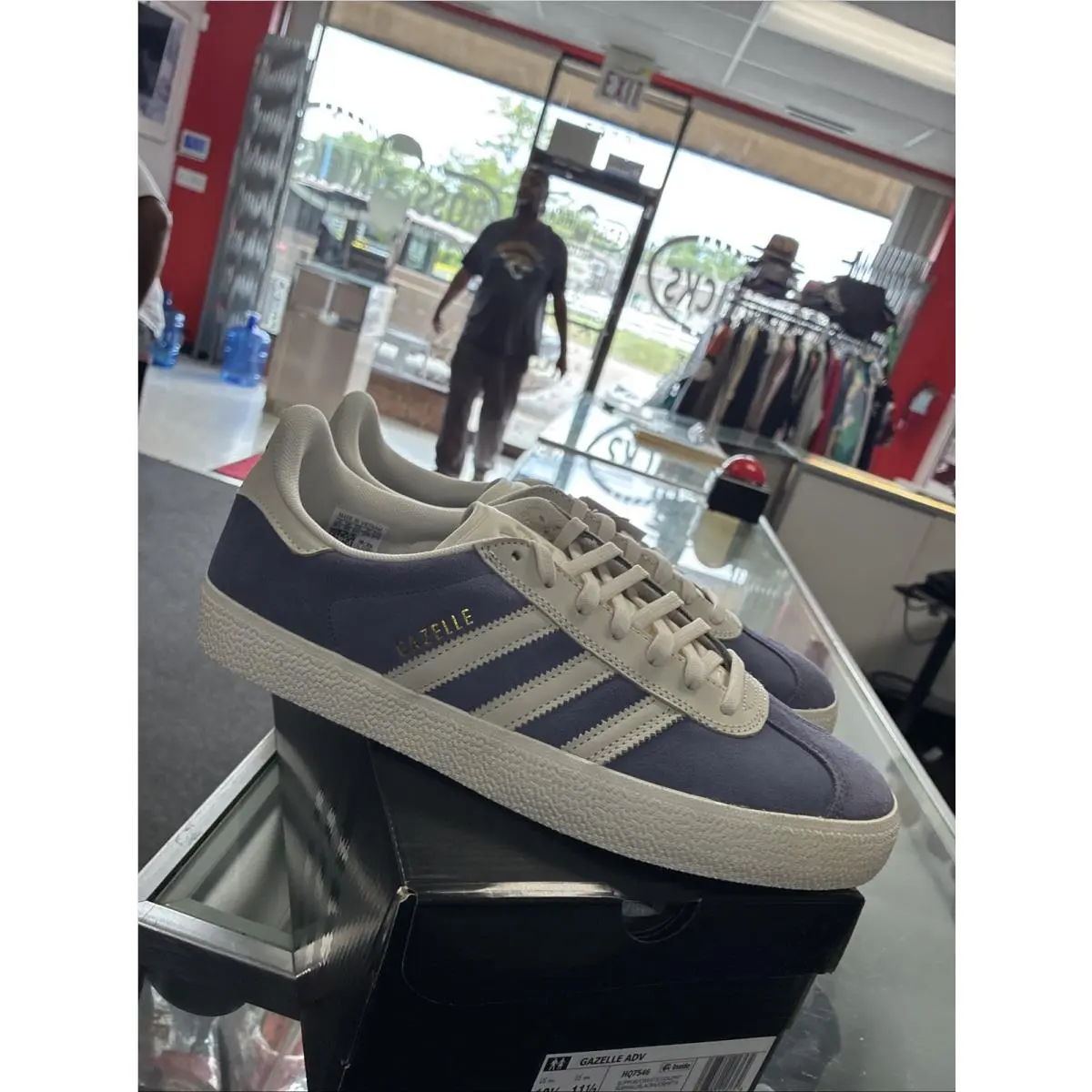 Adidas Men’s Gazelle Adv Men’s Trainers Purple White HQ7546 Sz 10.5 DS
