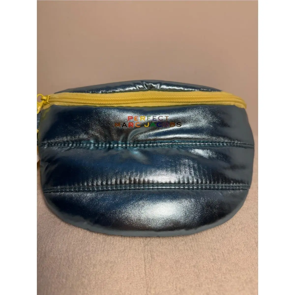Perfect Fragrance Metallic Blue Puffer Belt Bag Fanny Pack by Marc Jacobs