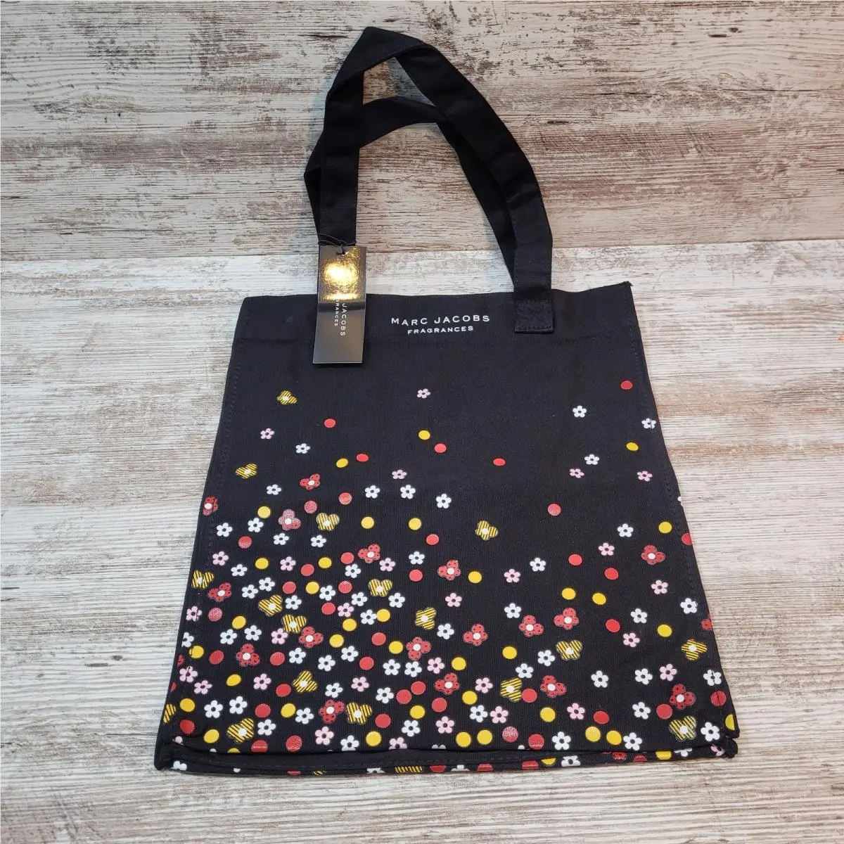 Fragrances Multi Colored Flower Daisy Polka-dot Fabric Tote Lot Of 8 by Marc Jacobs