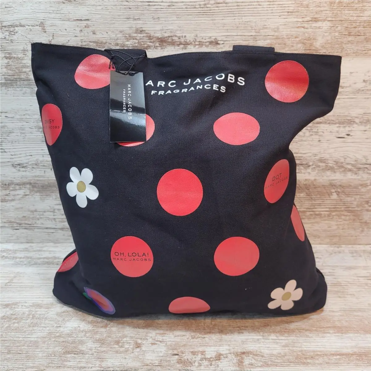 Fragrances Multi Colored Flower Daisy Polka-dot Fabric Tote Lot Of 6 by Marc Jacobs