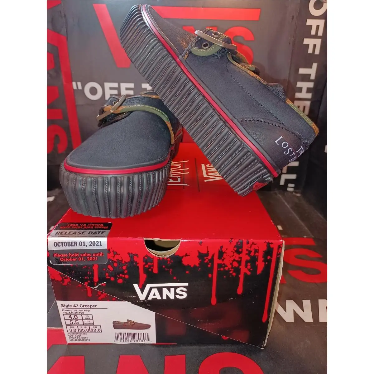 x Men`s 4/Women`s 5.5 House Of Terror Style 47 Creeper The Lost Boys by Vans