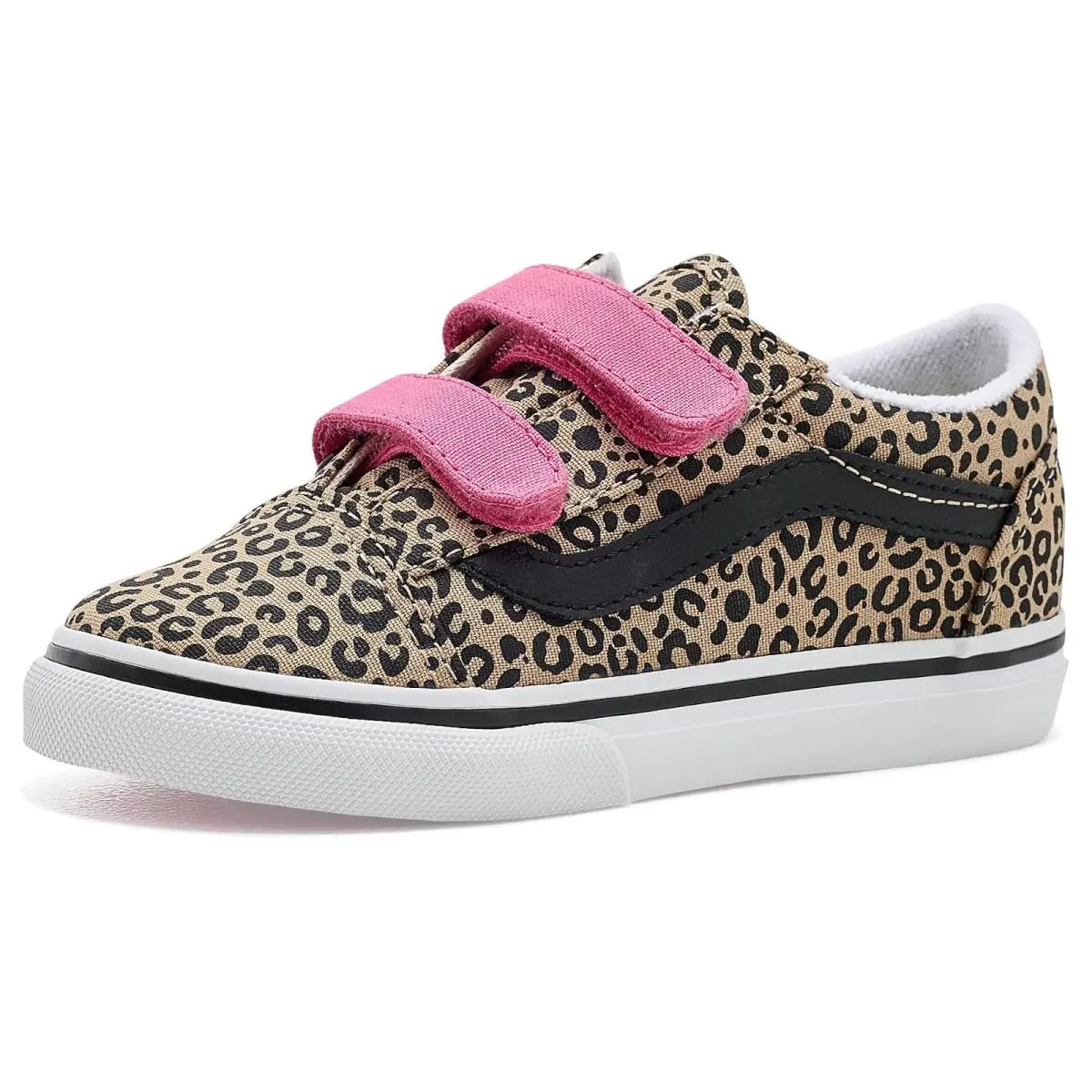 Children Unisex Shoes  Kids Old Skool V Infant/toddler Leopard Pop Incense/Pink Velvet by Vans