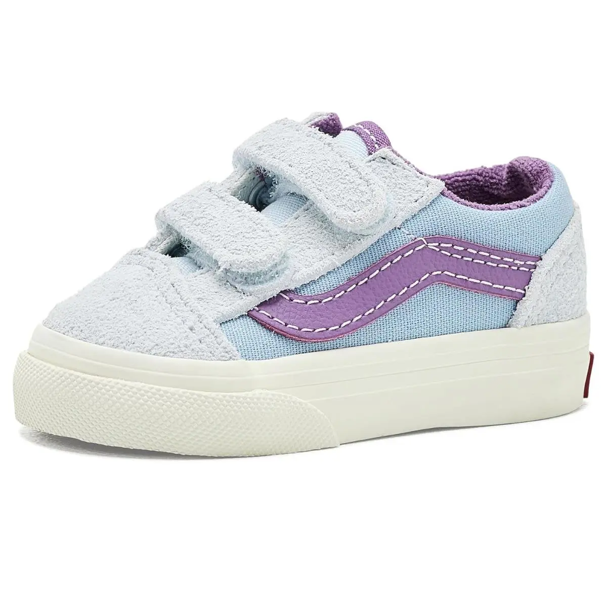 Children Unisex Shoes  Kids Old Skool V Infant/toddler Pop Sidestripe Soft Slate Blue by Vans
