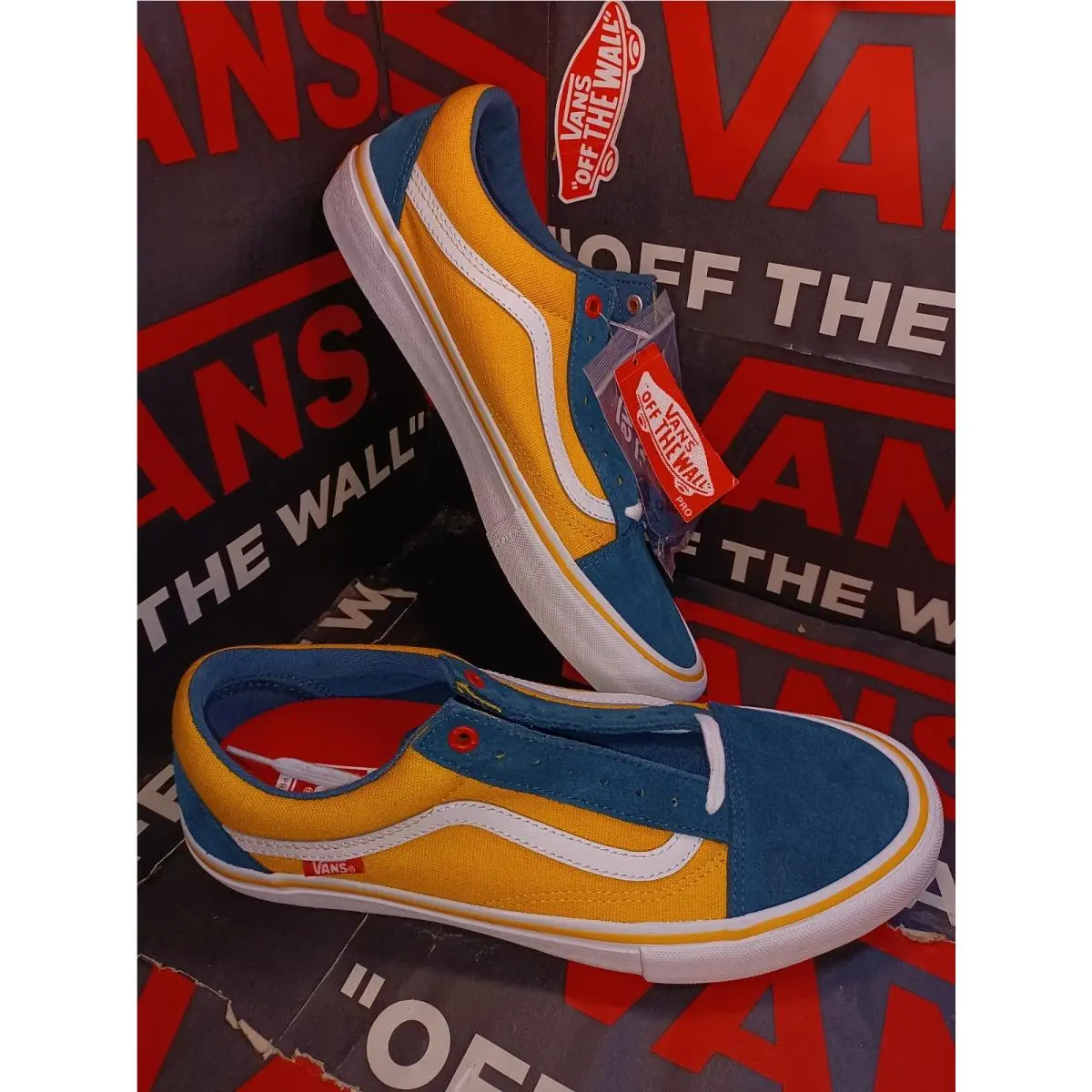 Old Skool Pro Prime Atlantic/gold Men`s 11 11.5 no Box VN0A45JC0V1 Old Skool Prime 11.5 No Box by Vans