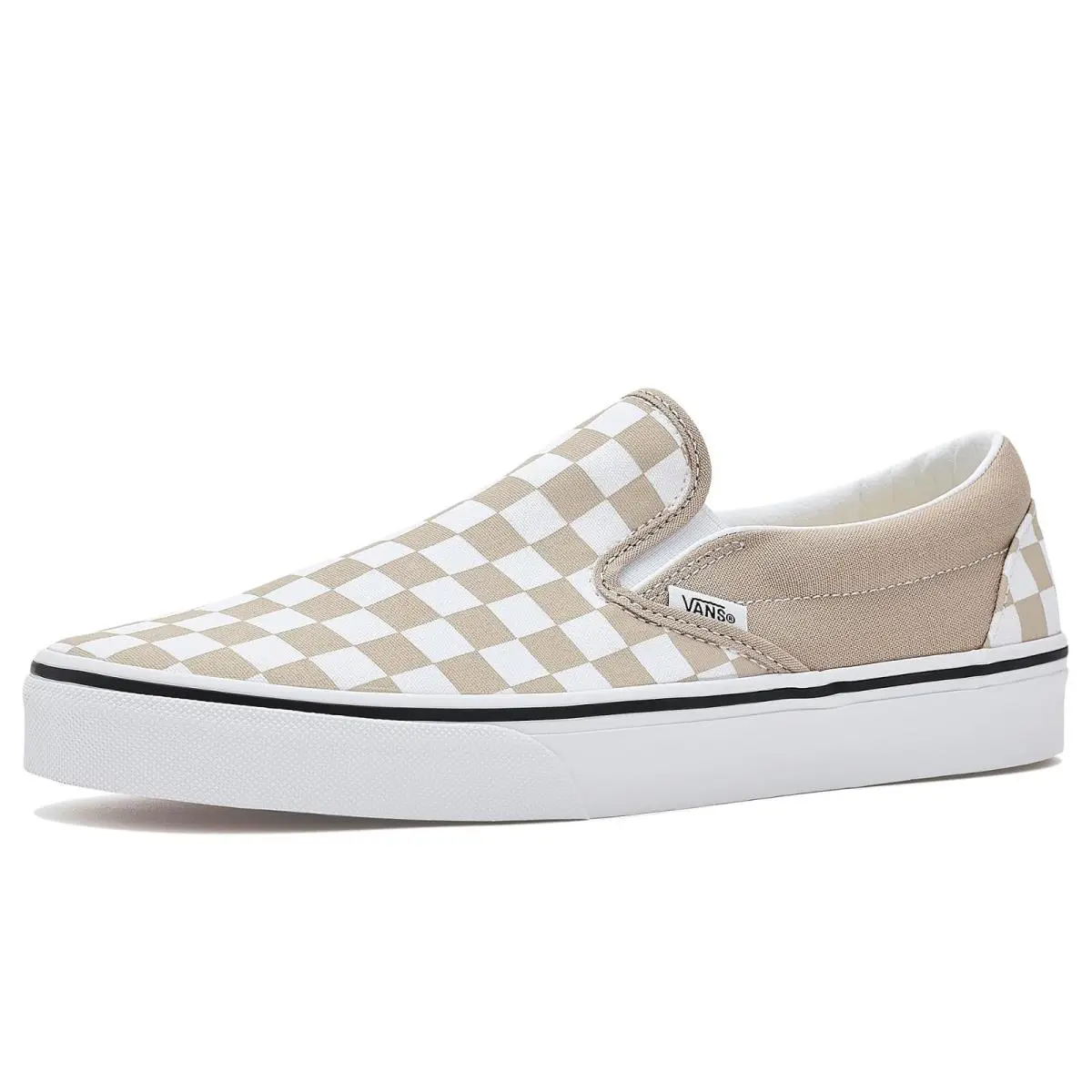 Unisex Sneakers Athletic Shoes  Classic Slip-on Color Theory Checkerboard Mushroom by Vans